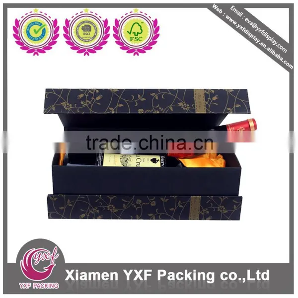 Paper Gift Box With Ribbon for Wine Packaging photo-2