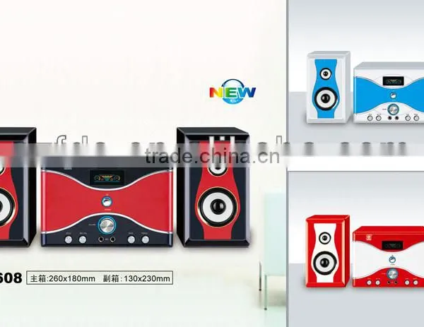 Supper Bass Series 2.1 Speaker FDS-J608 With USB,SD,Karaoka