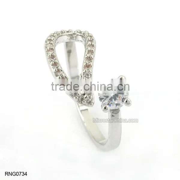 Five Anniversary Diamond Ring Antique Copper Split Rings For Women photo-4