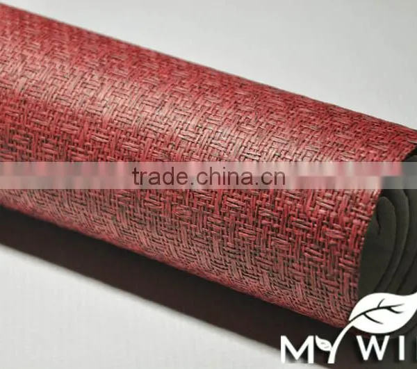 Red Colors Unpasted Real Textured Grasscloth Wallpaper