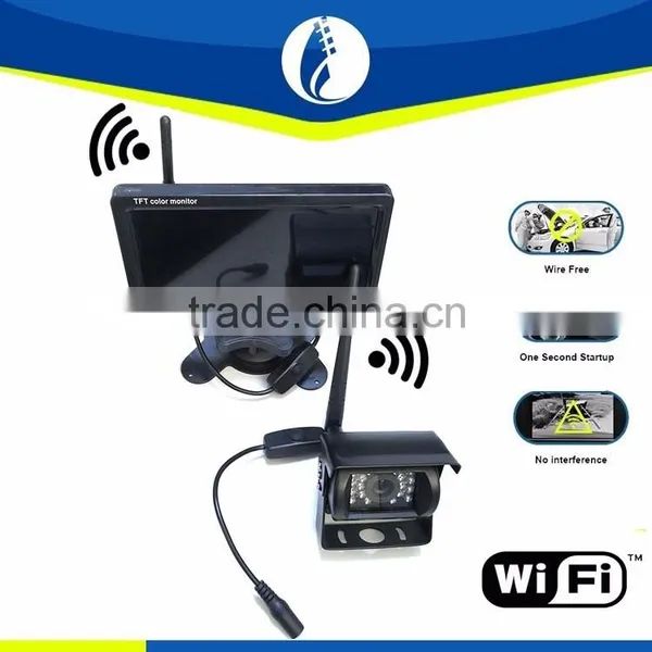 Cheap Price Bus Truck 7" LCD Rear View Monitor+wifi Wireless Night Vision Reverse Backup Camera photo-2