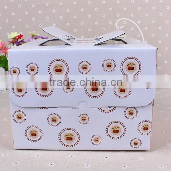 Wedding Paper Cake Box Design With Handle photo-5
