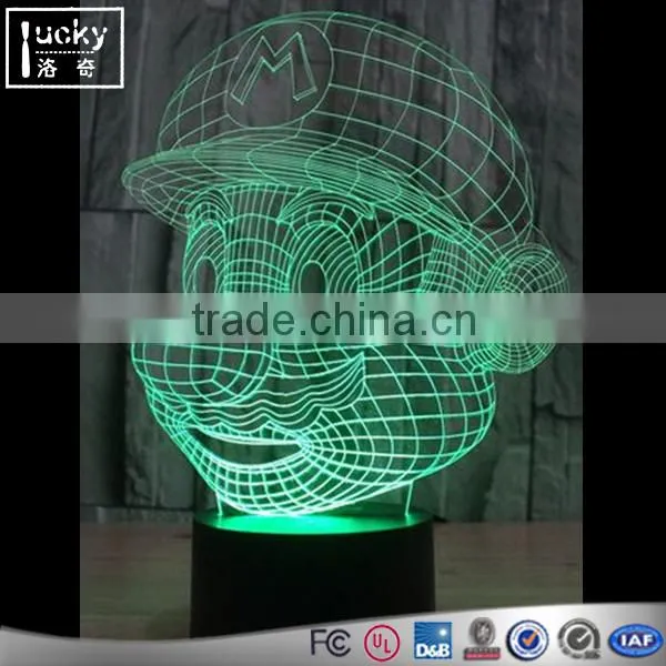 Minions 3D Illusion Lamp,Touch Switches Colorful LED Acrylic Light photo-2
