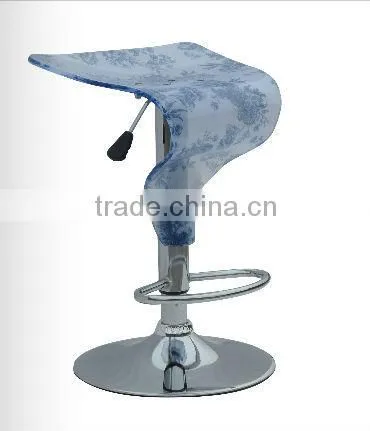 LS-1022 New Design PU Bar Stool With Backrest and Chrome Base 002