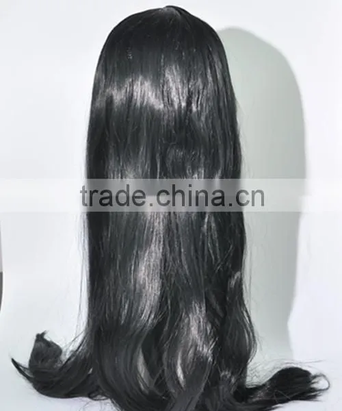Long Black Straight Silk Wave Wig Crazy Color Wig Show Girl Wig for Bar N330 photo-3
