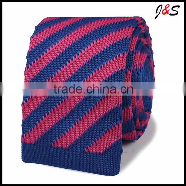 Wholesale Hand Made CUSTOM Navy Blue Silk Knitted Tie KT036 photo-3