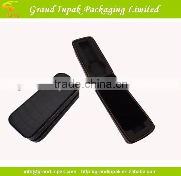 Personalized Single Black Cardboard Leather Watch Gift Box photo-3