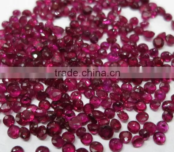 2-2.5mm Natural Loose Burmese Red Ruby Lot Cut Fine Color Round photo-2