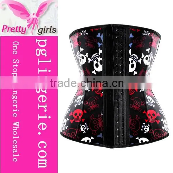 Skull Pattern of Latex Sport Waist Cincher and Waist Trainer Corset photo-5