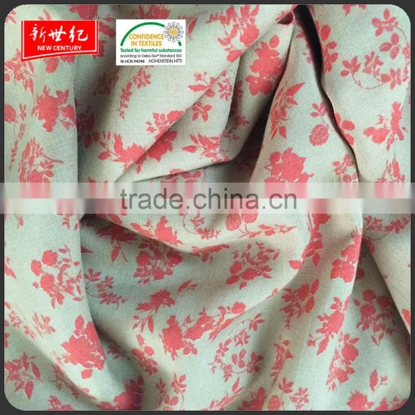 China Manufacturer Wholesale 60*60 90*88 95gsm Reactive Floral Printing Spun Rayon Fabric photo-2