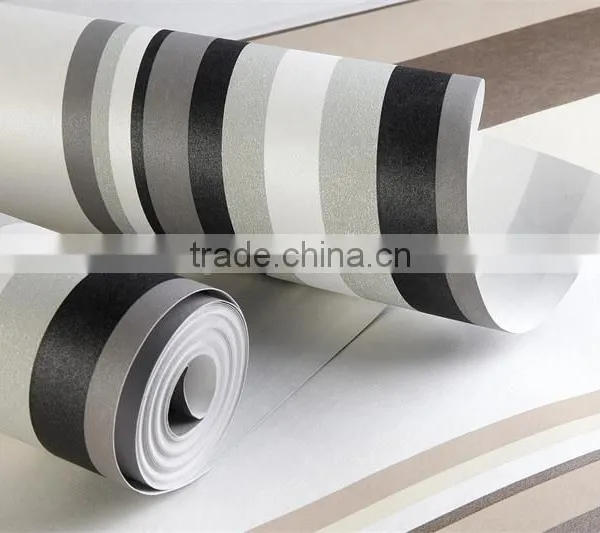 Classic Non Woven Colorful Stripe Wallpaper Pink photo-4