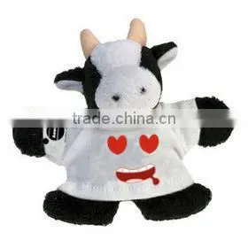 Logo Custom Cow Plush Magnet With T-shirt Imprinted Plush Custom Cow Plush Magnet With T-shirt Bandana T-shirt Ribbon Mascot Toy