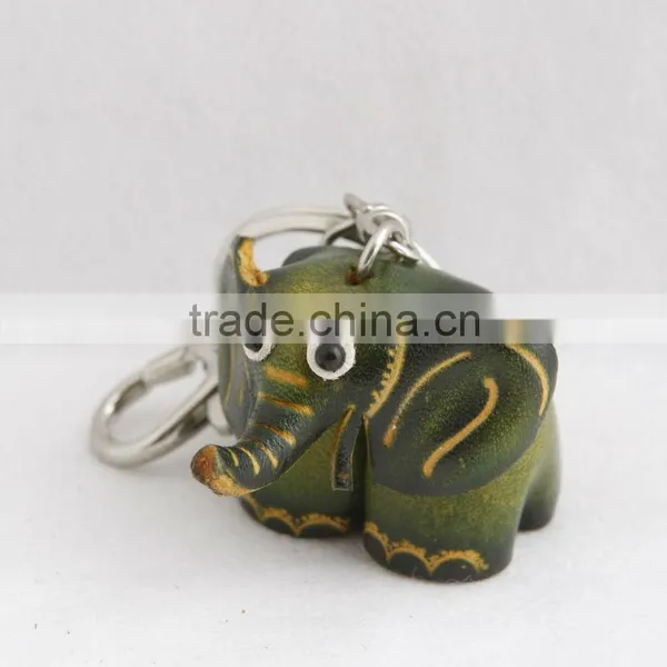 Handmade Leather Elephant Key Chain photo-2