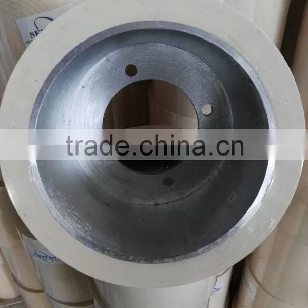 White Soft Rubber Roller for Rice Mill on Aluminium Drum photo-2
