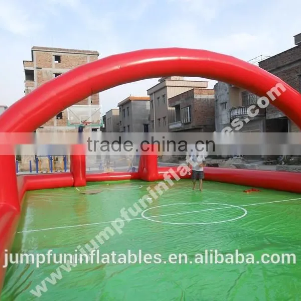 Splendid Human Soap Football Field/commercial Inflatable Soccer Pitch/Water Football Field Custom-made photo-3