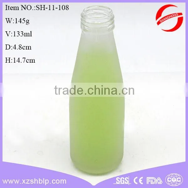 Liquid Packing 250ml Glass Beverage Bottles With Screw Metal Cap photo-6