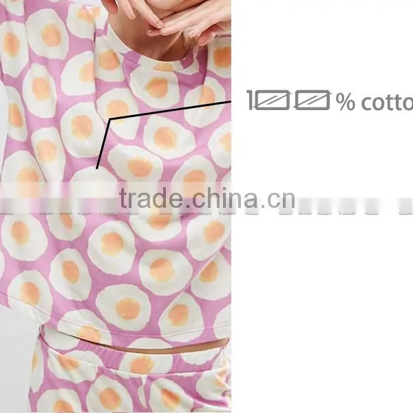 China Supplier Fashion Cotton Fabric Ladies Pyjamas Sleepwear photo-3