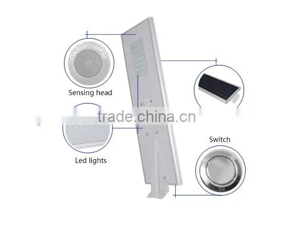 50W LED Street Light 8m Street Light With Lithium Battery Integrated photo-3