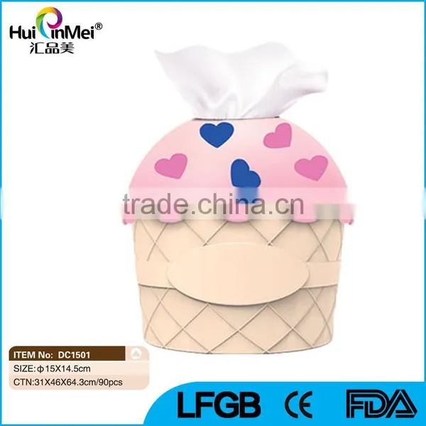 Hot Sell New Launch Fancy Plastic Round Tissue Box