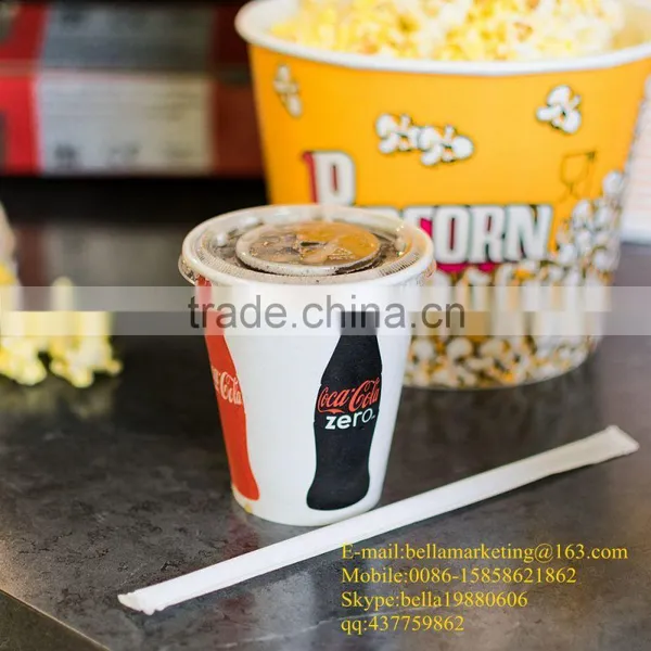 Clear PET Plastic Lid With Straw Slot for 12, 16, 21, 22, and 24 Oz. Cups photo-2