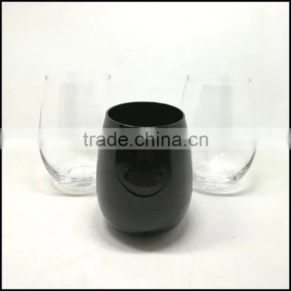450-600ml Solid Black Egg Glass Candle Container photo-4