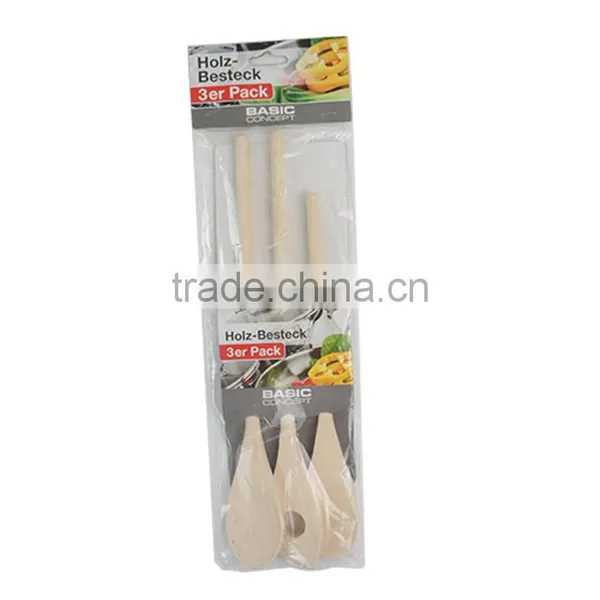 Wooden Spoon Set - 3 Spatula 12 Inch Cooking Utensils- Wood Kitchen Tools Best for Nonstick Pans and Cookware photo-2
