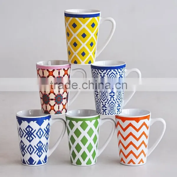 16oz Latte Mug, Ceramic With Decal Printing photo-3