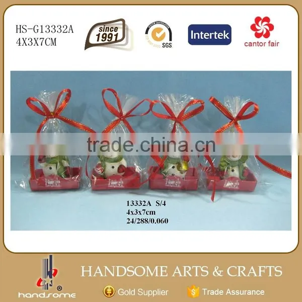 Christmas Decoration Supplies Poly Resin Snowman Resin Christmas Figurines