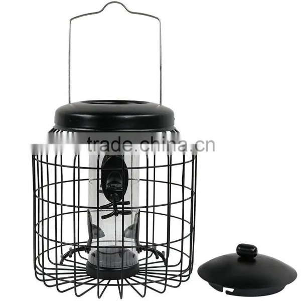 Outdoor 12 Inch Black 4-Peg Squirrel Proof Bird Feeder photo-2