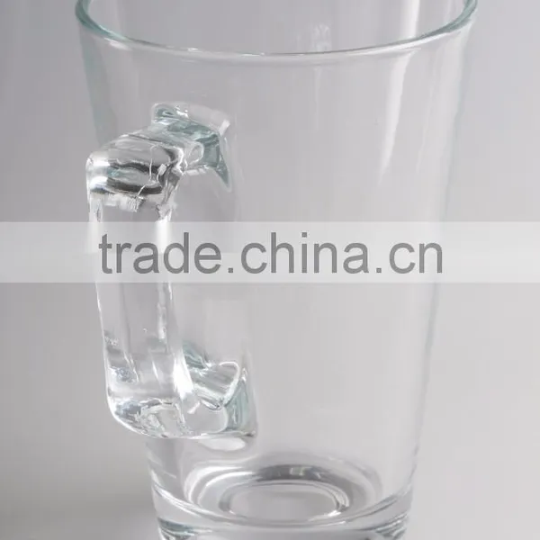 Custom Logo Printed Clear Cheap 16oz Glass Coffee Mugs Wholesale photo-2