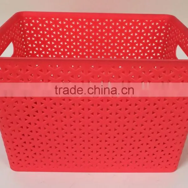 Medium Size Plastic Laundry Basket Storage Basket Clothing Bastet With Lid photo-3