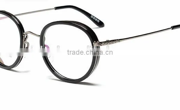 New 2016 Metal Leg Frames Fashionable Retro Glass Frame Flat Lens Can Match Myopia Glasses photo-2