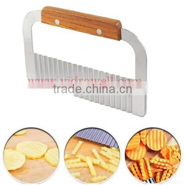 PC-6495 Stainless Steel Potato Chip Dough Vegetable Crinkle Cutter photo-2