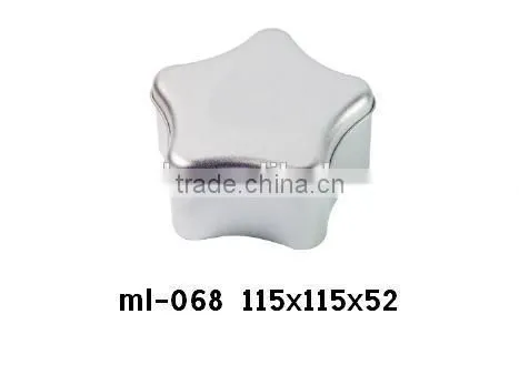 115*115*52mm Star Shape Tin Box for Christmas photo-2