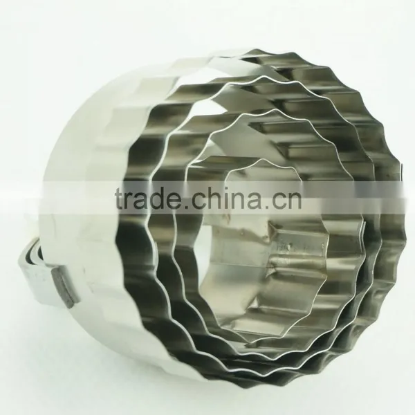 47098 4 Pcs Round Shape Stainless Steel Cookie Cutter Set photo-6