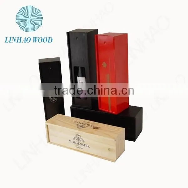Factory Supplied Customized Wooden Wine Bottle Packaging Box