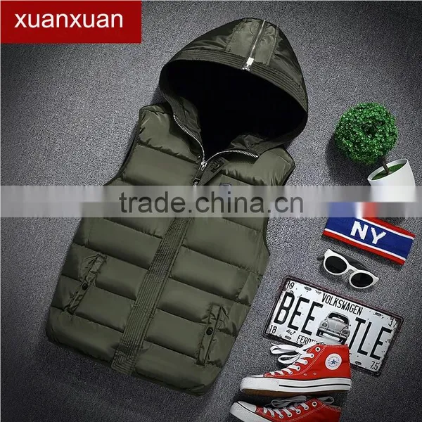 Custom Winter Warm Thick Down Jacket Pullover Waistcoat for Men photo-3