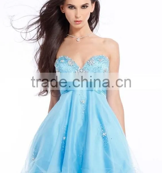 ladies V-collar sleeveless chiffon fashion club dress