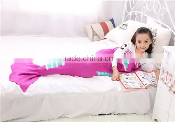 Custom High Quality Christmas Blanket Children Mermaid Tail Blanket photo-4