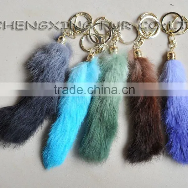 CX-R-39B 2016 Fashion Car Key Chain Genuine Rabbit Fur Keychains photo-6