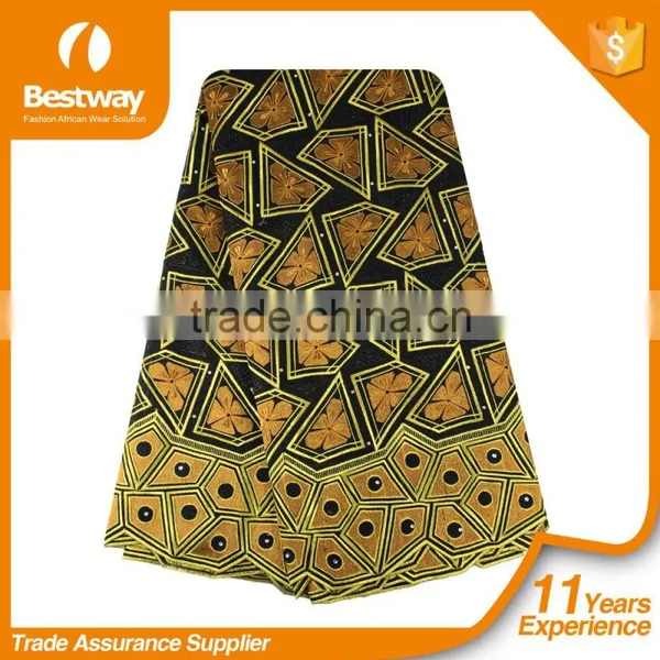 African Fashion Embroidery Lace SL03003-2 New Design Beaded Swiss Voile Lace photo-3