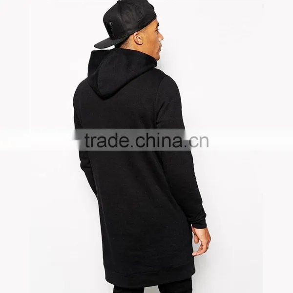 Wholesale Mens 100%cotton Black Tall Hoodies photo-2