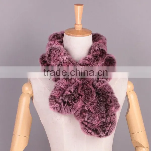 Multifunctional Ladies Genuine Rabbit Fur Magic Scarf photo-2