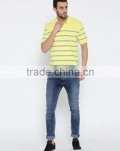 2017 Guangzhou Shandao Garment OEM Customized 180g 100% Cotton Men Striped Short Sleeve Polo Shirt photo-5