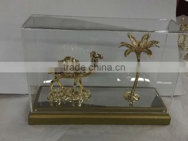 24K GOLDEN PLATING CAMEL AND PALM TREE Arabic Traditional Gifts photo-2