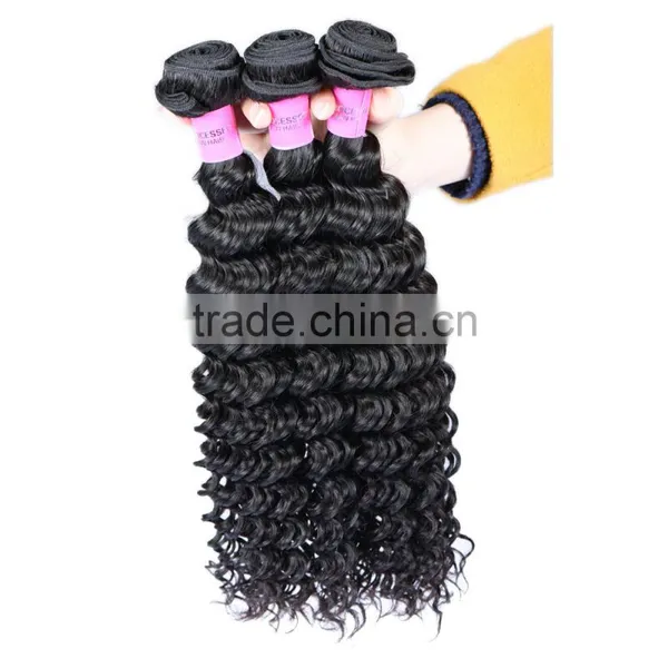 Indian Virgin Curly Hair Deep Wave 100% Unprocessed Human Hair Weft Mocha Hair Indian Deep Curly photo-2