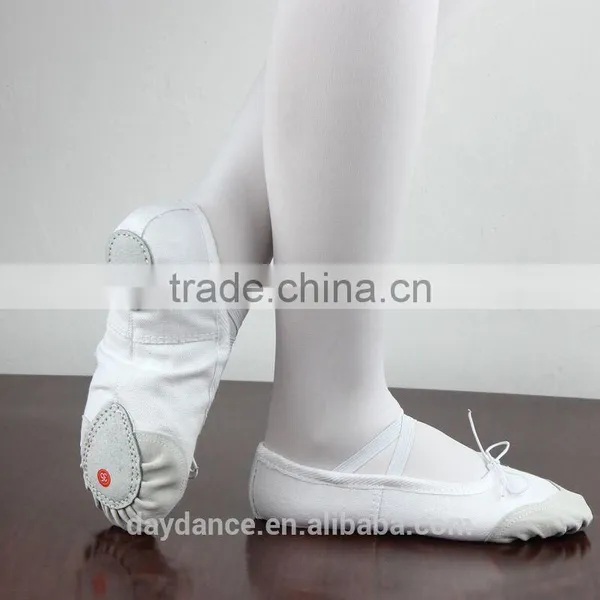 Wholesale High Quality Girls Ladies Women Suede Sole Dance Shoes Canvas Cotton Ballet Flat Black White Red Pink Beige photo-5