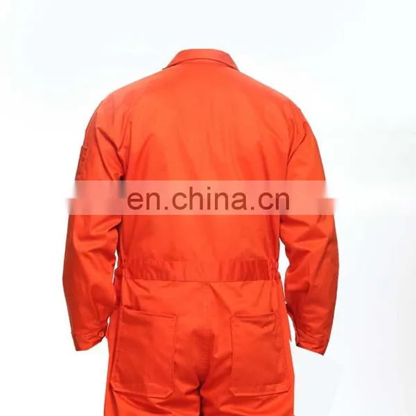 Hot Selling OEM Factory Bright Orange 100% Cotton Professional Safety Coverall Workwear photo-2