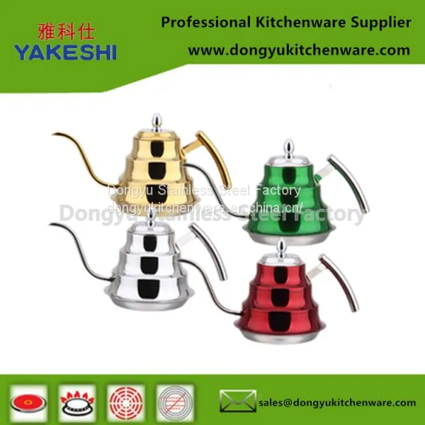 stainless steel turkish coffee pot with strainer