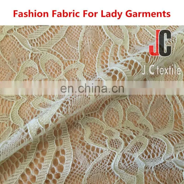 Shaoxing AL004 JC Soft Lace Fabric Wholesale Nylon Spandex Lace photo-3